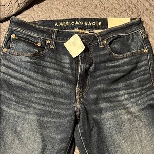 American Eagle Outfitters Men's Dark Wash Slim Straight Jeans